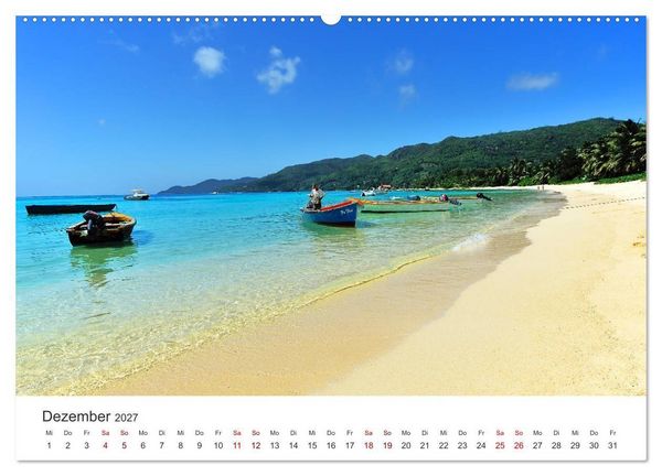 Produktbild: Traumstr&auml;nde der Seychellen (Wandkalender 2027 DIN A2 quer), CALVENDO Monatskalender