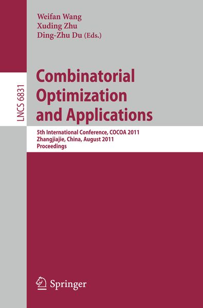 Produktbild: Combinatorial Optimization and Applications