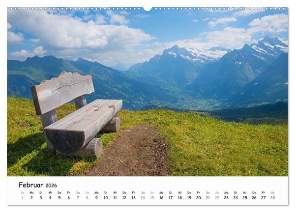 Produktbild: Faszination Berner Oberland - Wanderlust und Gipfelblick (Wandkalender 2026 DIN A2 quer), CALVENDO Monatskalender
