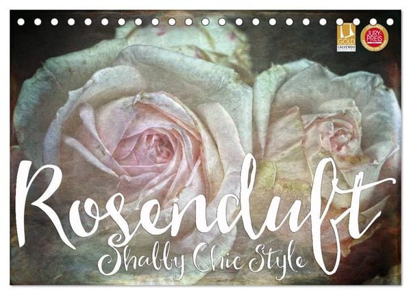 Produktbild: Rosenduft Shabby Chic Style (Tischkalender 2026 DIN A5 quer), CALVENDO Monatskalender