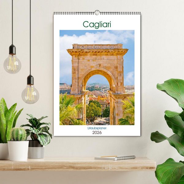Produktbild: Cagliari - Urlaubsplaner (Wandkalender 2026 DIN A2 hoch), CALVENDO Monatskalender