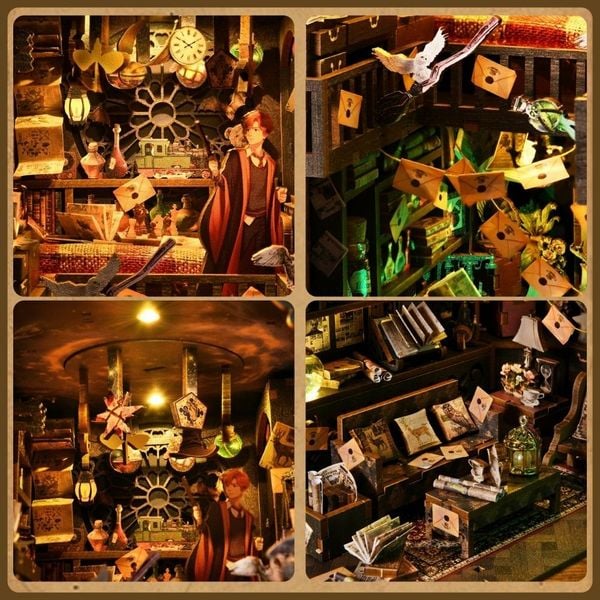 Produktbild: FiguredArt SL08- DIY Book Nook, Magische H&ouml;hle, Puzzle 334 Teile, Miniatur-Diorama
