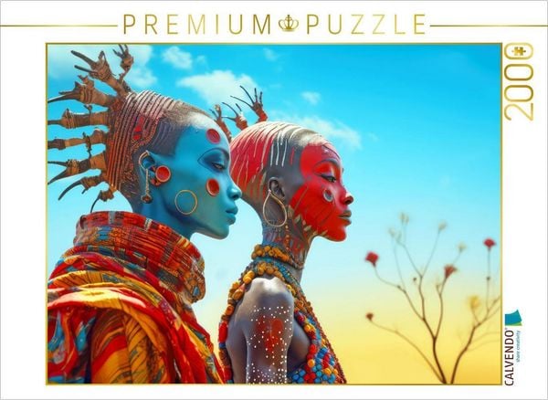 CALVENDO Puzzle Surrealismus trifft Massai-Kultur | 2000 Teile Lege-Größe 90x67cm Foto-Puzzle für glückliche Stunden