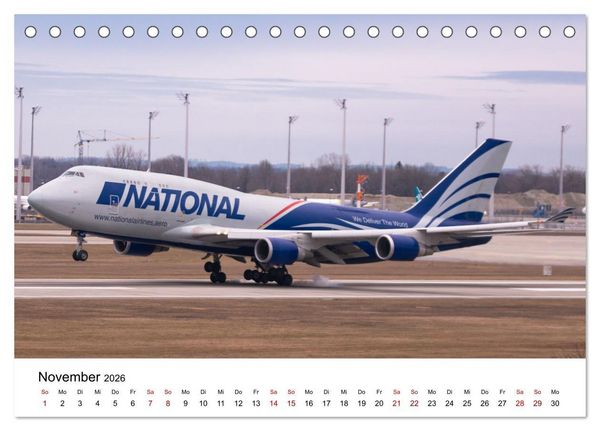 Produktbild: Boeing 747 Kalender (Tischkalender 2026 DIN A5 quer), CALVENDO Monatskalender