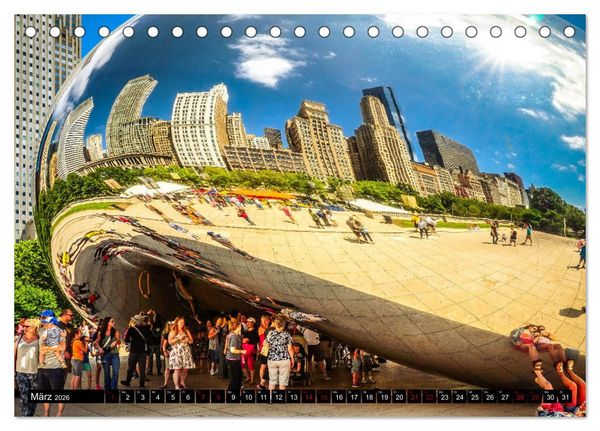 Produktbild: Chicago Impressionen (Tischkalender 2026 DIN A5 quer), CALVENDO Monatskalender