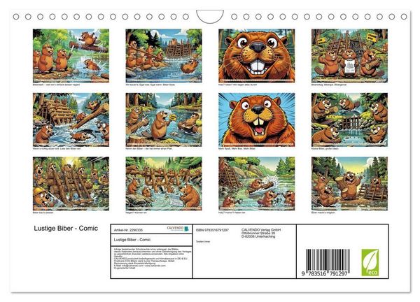 Produktbild: Lustige Biber - Comic (Wandkalender 2027 DIN A4 quer), CALVENDO Monatskalender