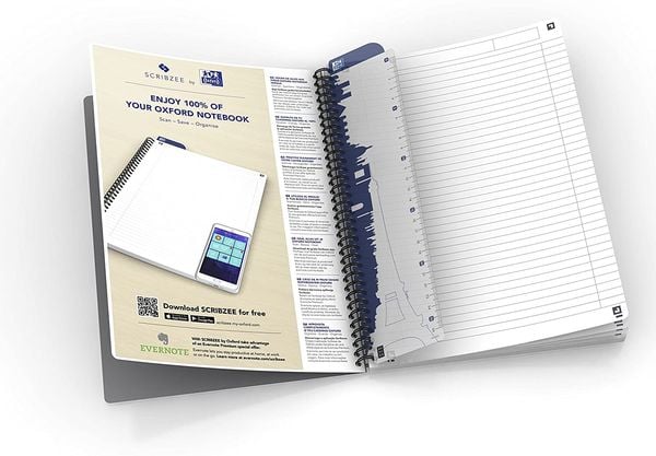 Produktbild: OXFORD Spiralbuch MyColours A5, liniert, 90 Blatt, 90 g/m&sup2;, 1 St&uuml;ck sortiert