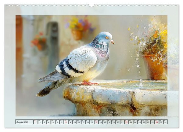 Produktbild: Tauben. Urbane Lebensk&uuml;nstler (hochwertiger Premium Wandkalender 2027 DIN A2 quer), Kunstdruck in Hochglanz