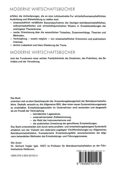 Produktbild: Allgemeine Betriebswirtschaftslehre