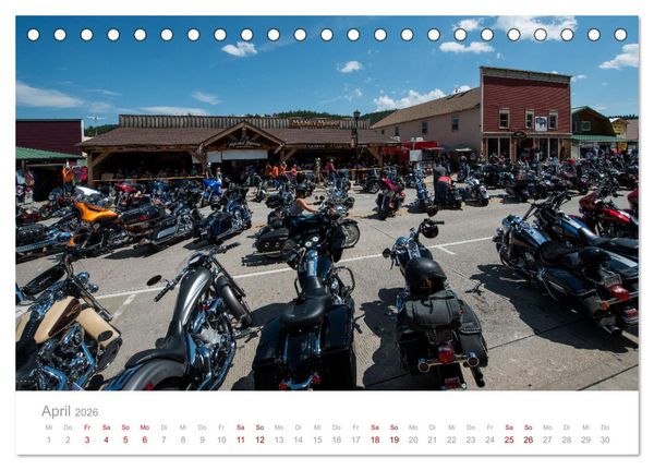 Produktbild: Sturgis - Die ber&uuml;hmteste Motorrad-Rallye der Welt (Tischkalender 2026 DIN A5 quer), CALVENDO Monatskalender