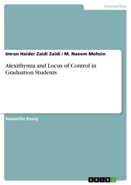 Produktbild: Alexithymia and Locus of Control in Graduation Students