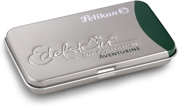 Produktbild: Pelikan Edelstein&reg; Ink Collection Aventurine, Gr&uuml;n, 6 Gro&szlig;raumpatronen im Metalletui
