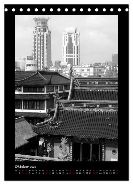 Produktbild: Shanghai zwischen Tradition und Business (Tischkalender 2026 DIN A5 hoch), CALVENDO Monatskalender