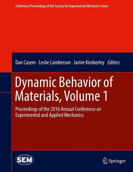 Produktbild: Dynamic Behavior of Materials, Volume 1