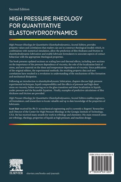 Produktbild: High Pressure Rheology for Quantitative Elastohydrodynamics