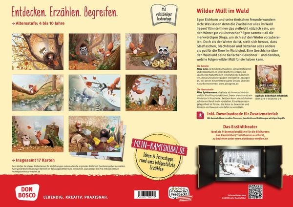 Produktbild: Egon Eichhorn und der wilde M&uuml;ll im Wald. Kamishibai Bildkartenset