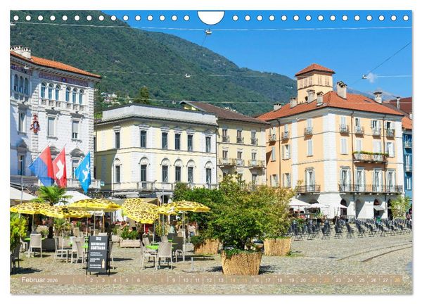 Produktbild: Wunderbares Tessin: Mediterranes Klima und italienisches Flair (Wandkalender 2026 DIN A4 quer), CALVENDO Monatskalender