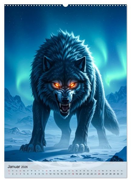 Produktbild: Mythische Bestien &ndash; Dunkle Legenden (Wandkalender 2026 DIN A2 hoch), CALVENDO Monatskalender