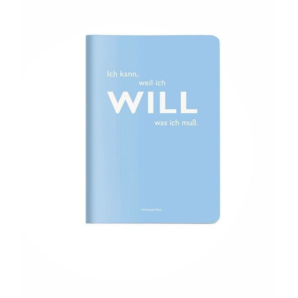 Produktbild: Heft A6 kariert, "Ich kann, weil ich will was ich muss." (Immanuel Kant)