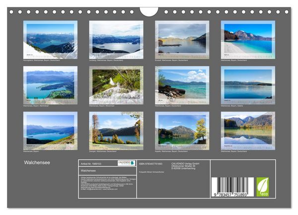 Produktbild: Walchensee (Wandkalender 2026 DIN A4 quer), CALVENDO Monatskalender