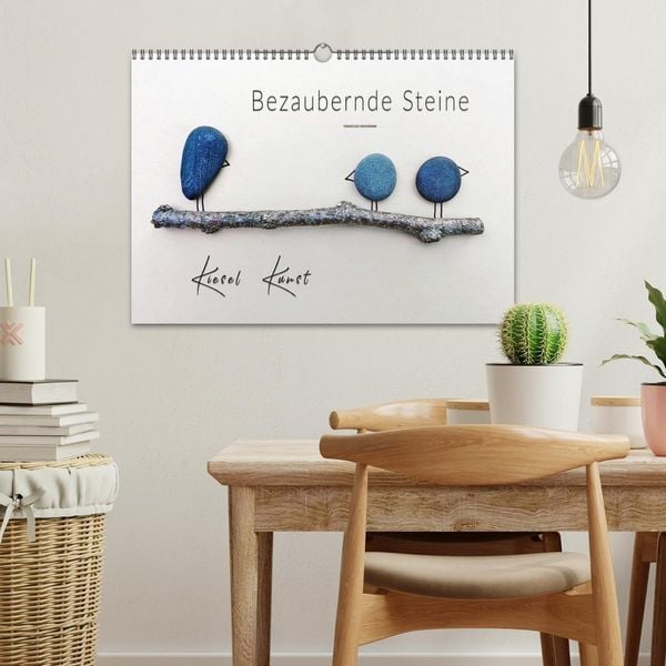 Produktbild: Bezaubernde Steine - Kieselkunst (Wandkalender 2026 DIN A3 quer), CALVENDO Monatskalender
