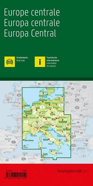 Produktbild: Zentraleuropa, Stra&szlig;enkarte 1:2.000.000, freytag & berndt