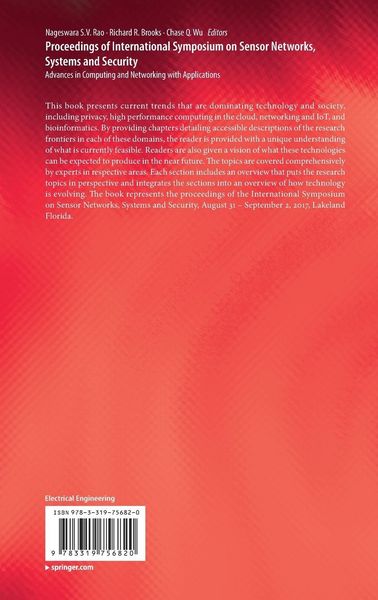 Produktbild: Proceedings of International Symposium on Sensor Networks, Systems and Security