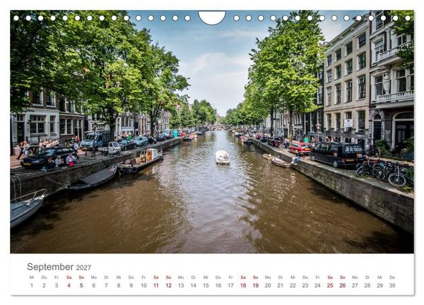 Produktbild: Amsterdam - Wasserstra&szlig;en und Grachten (Wandkalender 2027 DIN A4 quer), CALVENDO Monatskalender