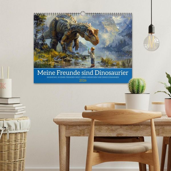 Produktbild: Meine Freunde sind Dinosaurier (Wandkalender 2026 DIN A3 quer), CALVENDO Monatskalender