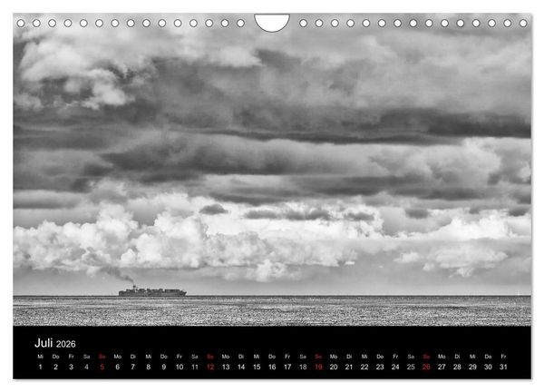 Produktbild: Ost-Friesische Schwarz-Wei&szlig;-Ansichten (Wandkalender 2026 DIN A4 quer), CALVENDO Monatskalender