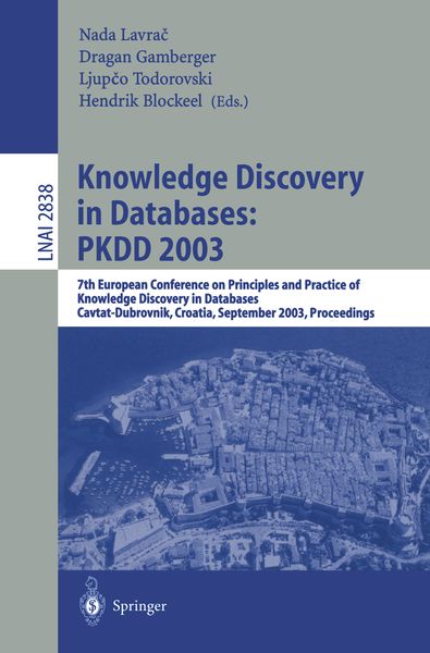 Produktbild: Knowledge Discovery in Databases: PKDD 2003