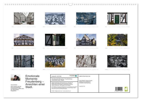 Produktbild: Emotionale Momente: Freudenberg &ndash; Ansichten einer Stadt. (Wandkalender 2026 DIN A2 quer), CALVENDO Monatskalender