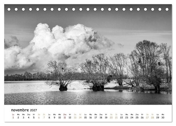 Produktbild: Terres de contraste &ndash; Une ann&eacute;e en monochrome (Calendrier de bureau 2027 DIN A5 vertical), CALVENDO calendrier mensuel