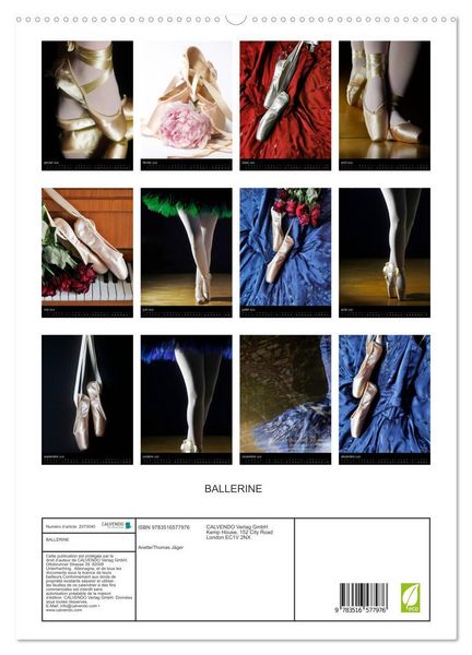 Produktbild: BALLERINE (Calendrier mural 2026 DIN A2 horizontal) calendrier de bureau