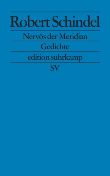 Nervös der Meridian, Taschenbuch von Robert Schindel, Suhrkamp, 9783518123171