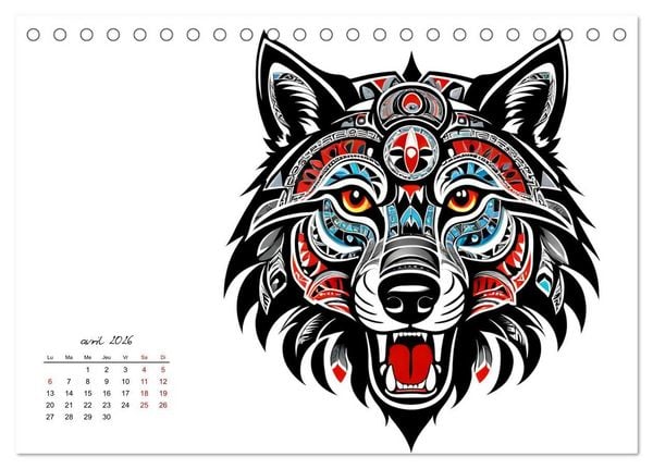 Produktbild: Passion Tribale (Calendrier de bureau 2026 DIN A5 vertical), CALVENDO calendrier mensuel