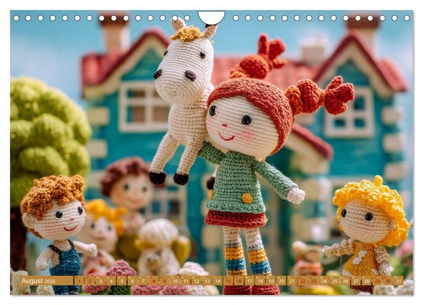 Produktbild: Amigurumi Erz&auml;hlzauber. Fantastische Geschichten als H&auml;kelkunst inszeniert (Wandkalender 2026 DIN A4 quer), CALVENDO Monatskalender