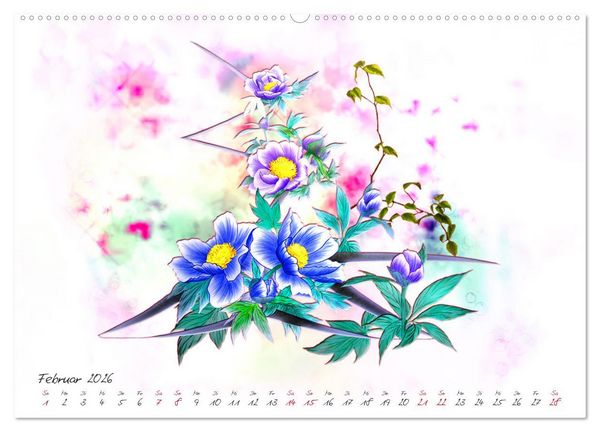 Produktbild: Zauberhaftes Ikebana (Wandkalender 2026 DIN A2 quer), CALVENDO Monatskalender
