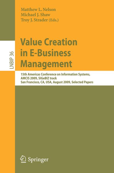 Produktbild: Value Creation in E-Business Management