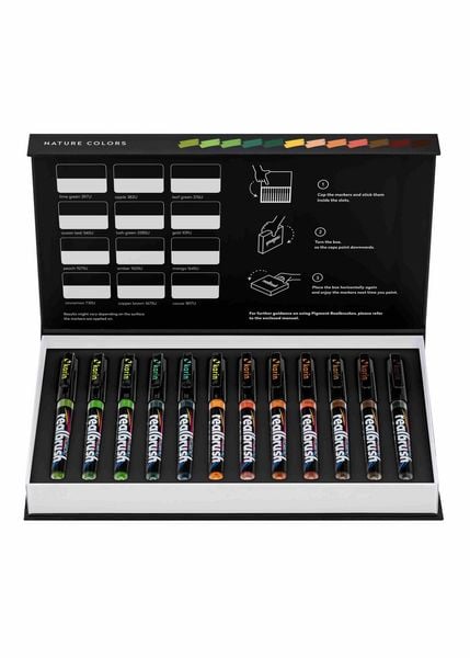 Produktbild: KARIN Marker Realbrush PIGMENT Nature Colors Collection, 12er Pinsel Set