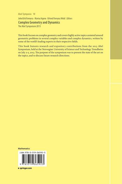 Produktbild: Complex Geometry and Dynamics