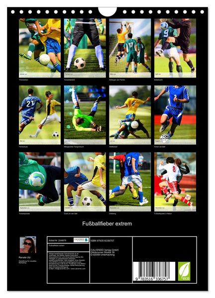Produktbild: Fu&szlig;ballfieber extrem (Wandkalender 2026 DIN A4 hoch), CALVENDO Monatskalender