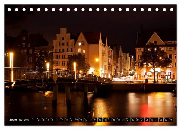 Produktbild: Deutsche Hansest&auml;dte - L&uuml;beck Wismar Rostock Stralsund (Tischkalender 2026 DIN A5 quer), CALVENDO Monatskalender