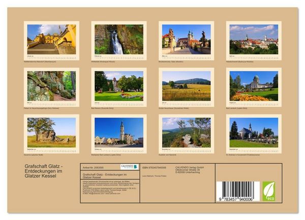 Produktbild: Grafschaft Glatz - Entdeckungen im Glatzer Kessel (Wandkalender 2026 DIN A4 quer), CALVENDO Monatskalender