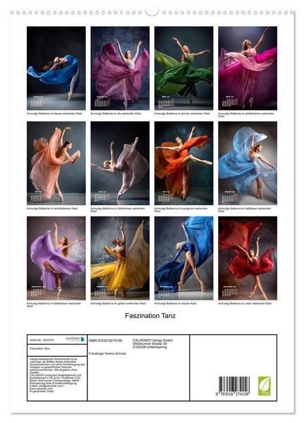 Produktbild: Faszination Tanz (hochwertiger Premium Wandkalender 2026 DIN A2 hoch), Kunstdruck in Hochglanz