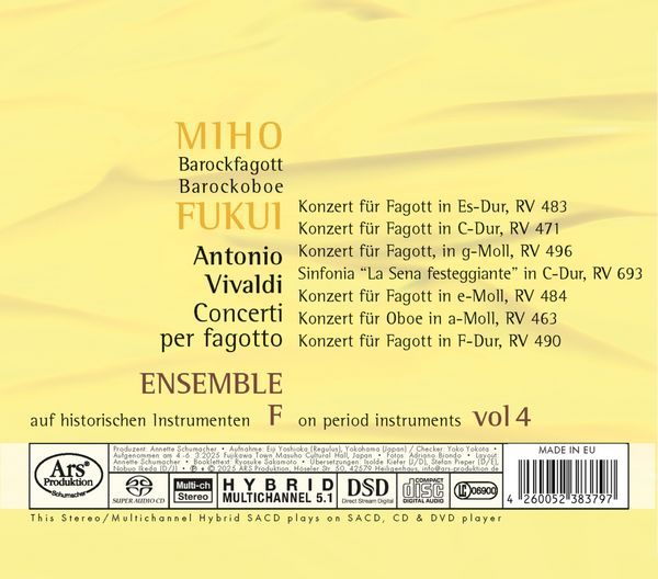 Produktbild: Concerti per Fagotto Vol. 4,1 Hybrid-SACD