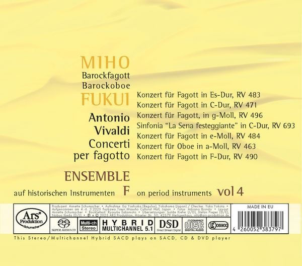 Produktbild: Concerti per Fagotto Vol.