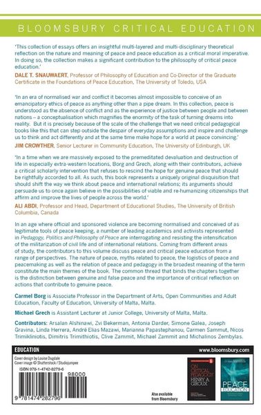 Produktbild: Pedagogy, Politics and Philosophy of Peace