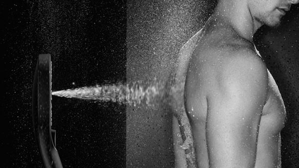 Produktbild: Duschkopf Mod. Ultimate Shower Schwarz/Grau, &Oslash; 13 cm