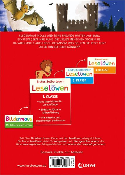 Produktbild: Lesel&ouml;wen 1. Klasse - Fledermaus im Anflug (Gro&szlig;buchstabenausgabe)